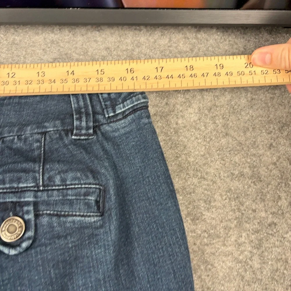 Westbound Wide Leg Jeans Womens 12 Short Dark Wash Trouser Denim High Rise Y2K - Picture 9 of 13